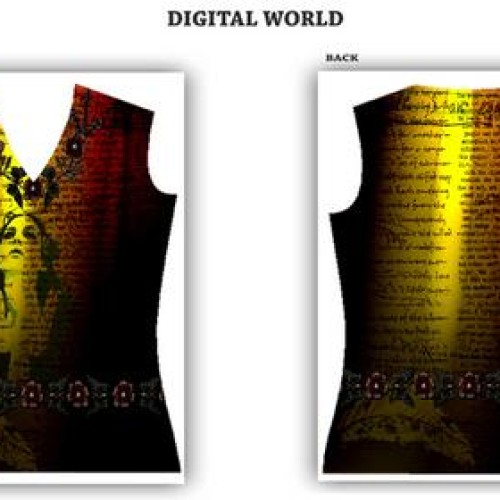Digital printing on polyester
